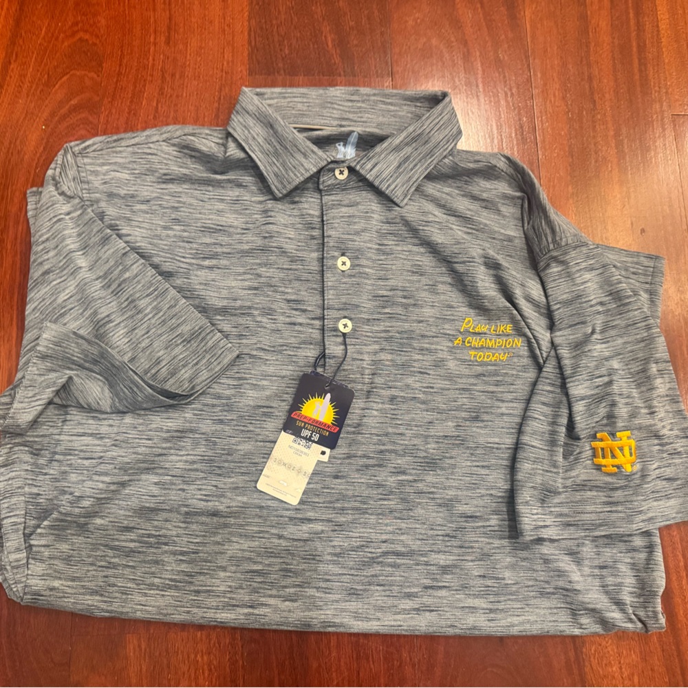 Johnnie-O Notre Dame Polo Shirt Sz. M